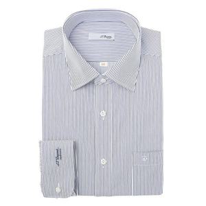 [에스티듀퐁(셔츠)]네이비 핀 스트라이프 일반핏 긴소매 셔츠 SE5FM11LS111SNY