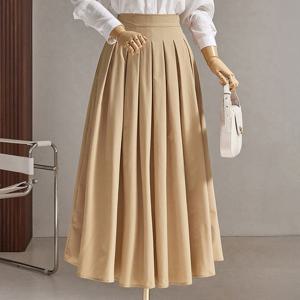 [한정수량] [커스텀에이블] 뒷밴딩 주름 벌룬 A라인 스커트_T2508SK048C