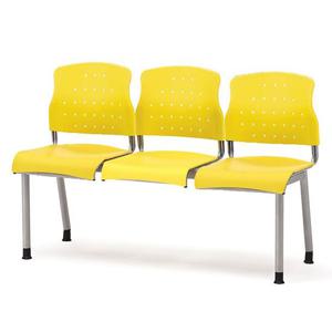 레인보우연결의자(3인석)-옐로우 의자 사무용의자 장의자 로비의자 연결의자 대기의자