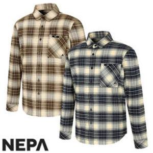 [네파] 남성 간절기 등산 남방 체크 패턴 셔츠 7J51541