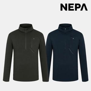 [네파] 남성 간절기 등산티 챔프 집업 티셔츠 7J55402