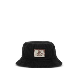 비비안웨스트우드 로고 코튼 버킷 햇 81020009W016E
