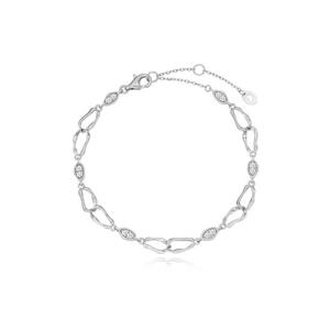 [티르리르] 웨이블렛 패턴 화이트실버 팔찌 TBESVW08040M