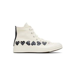 26 SS 꼼데가르송 남성 베이지 Converse 멀티 하트 스니커즈 252246M236000