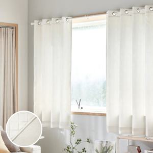 [모던하우스] ON NEW 린넨스타일 3중방한 3도씨커튼 창문형 140x180 1장 화이트 아일렛타입