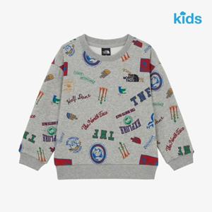 노스페이스 키즈 NM5MR52S 그레이 와일드패치 스웨트셔츠 기모맨투맨
