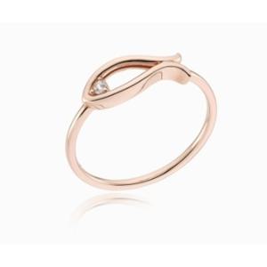 [로이드] 탄생석 심플 라인 물고기 14K 반지 LRS25038G