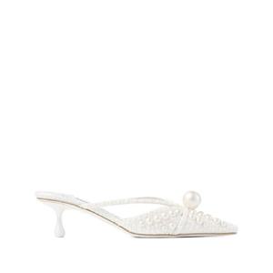 지미추 사나 펄 장식 포인티드 뮬 SANAMULE50WOZ