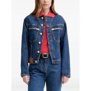 발리 로고 자수 퍼프 소매 폴로 탑 WJE077