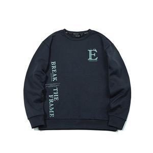 인터크루 남성 루즈핏전사레터링맨투맨 ITV4TM06ACC (차콜)