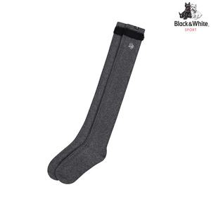 [블랙앤화이트] 여성 부클 포인트 니삭스 8015LXSC_GREY