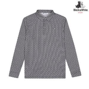 [블랙앤화이트]남성 전판 프린트 티셔츠 9315GBPP_NAVY