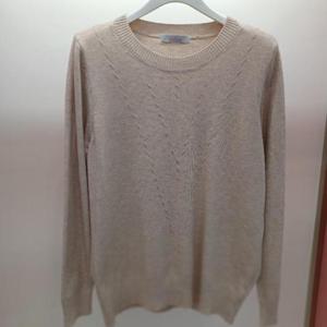 Latium HC06 부드럽고 신축성 좋은 비즈배색 깔끔한  라운드 긴팔 니트티 T2541sw02I