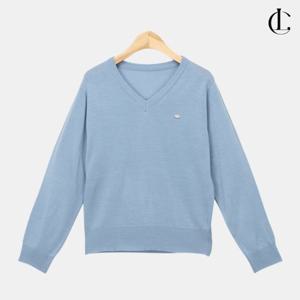 엘케이트 여성 니트 긴팔티 브이넥 루즈핏 베이직 무지 기본 니트티셔츠 LID023