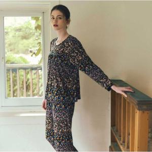 부들부들한 모달 리버티 잔꽃 패턴 여성 실내복 홈웨어 세트 WPA377WS WPA377WP