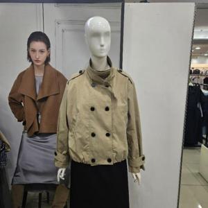 Ab.f.z DP01 루즈핏하이넥더블숏트렌치코트 AFZ4HR02