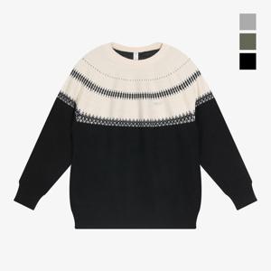 클라우스 남성 골프웨어 방풍안감 패턴 라운드 골프니트 FH25WM2505_BK