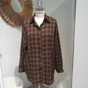 르피타 HC06 오버핏 체크 가을 셔츠(브라운) L253BSH966