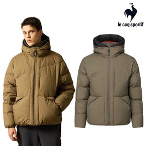 [르꼬끄] 남녀공용 루즈핏 컬러후드 다운 자켓 QQ423EDJN7_CML