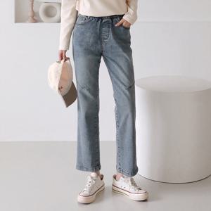 [한정수량] [올리비에스클로젯] [55-77]사선 포인트 밴딩 데님팬츠_O2510DP033C