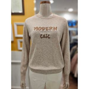 [BCBG]레터링 라운드넥 풀오버 니트 B5D9K471