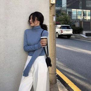 127000062 심플터틀넥 긴팔티숙 여성 베이직 티숙 레이어드 터틀넥 하프넥 폴라티숙 쿨제이 폴라 남아 나시