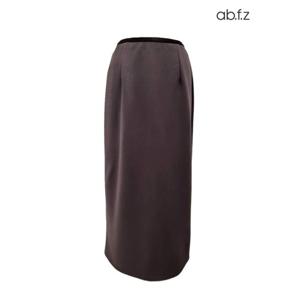 [에이비에프지]백 트임 포인트 밴딩 스위드 H라인 롱 스커트 APZ4HS39K