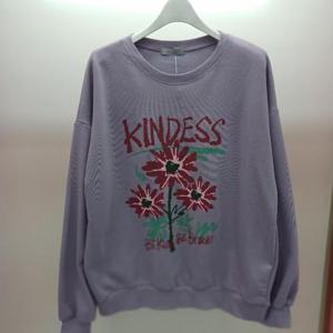 Latium HC06 국내생산 썬플라워 팔뚝품편한 라운드 맨투맨 티셔츠 T2541ts02P