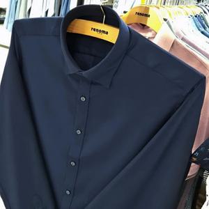 [레노마셔츠]슬림핏/긴소매/스판 피치 솔리드 셔츠 ROFSL1011 NY