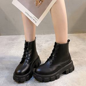 여성 데일리 트랙솔 키높이 레이스업 워커 LU85