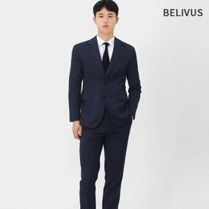 빌리버스 남자 간절기 데일리 심플 솔리드 싱글 클래식 수트 투피스 세트 BVOT181