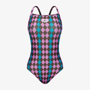 [아레나] 니팅 아가일 원피스 크로스 스트랩백 A5FL1LO11PNK-IDG