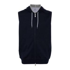 26SS 브루넬로 쿠치넬리 Sleeveless 스웨트 셔츠 With Zipper 앤 후드 MM8319079GC1265 TP567691812