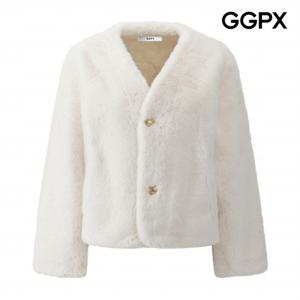 [GGPX] 골드 투 버튼 숏 스타일 퍼 자켓 (GPBJK004F)