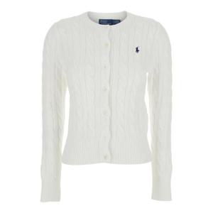 폴로 랄프로렌 폴로 자수 케이블 니트 가디건 211971868007 Whit