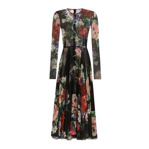돌체앤가바나 플로럴 프린트 미디 드레스 F6TUHTIS1Y7