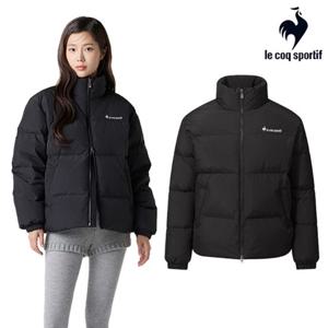 [르꼬끄] 남녀공용 컬러블럭 루즈 다운 자켓 QQ423JDJO1_BLK