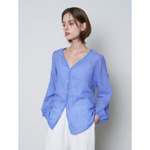 [탱커스]데일리 브이넥 버튼 긴팔 블라우스 (TX3BL013L0)