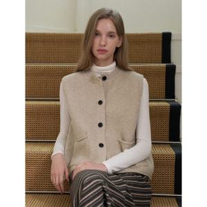 [위시드]데일리 포켓 버튼 니트 베스트 (WICCVT005)