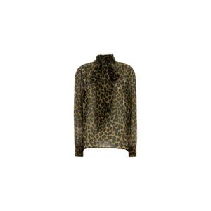 Saint Laurent Lavalliere 레오파드 프린트 블라우스 851373Y5J72 7205 TP961699706