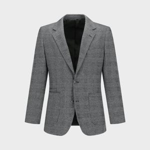 네추럴 체크 저지 자켓  그레이 IMFCBZ508F