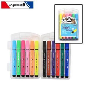 모닝글로리 삼각 사인펜 12색 (블루)