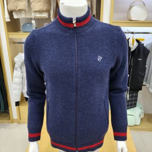 [루이까스텔]남성 배색라인 방풍 풀집업 니트 7MESW001N