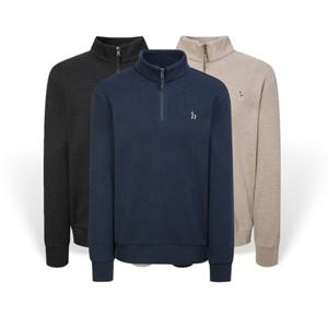 [헤지스][25FW][3컬러 택1] 남성 멜란지 하프집업 맨투맨 HZTS5D405