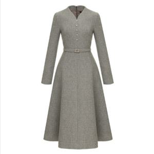 [미니멈]V넥 섀도우 플레어 원피스 (MYDAWO1170 MG)_IC