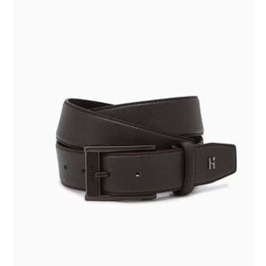 [헤지스ACC] 브라운 단색 H장식 소가죽 벨트 HJBE6E332W3