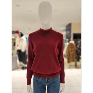 [숲]하이 레이스넥 크로쉐 긴팔니트 SBBLK30