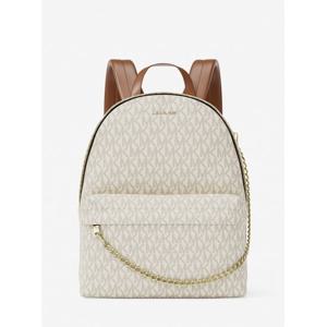 마이클코어스 슬레이터 체인 백팩 미디엄 - MK시그니처 35F5G04B2B2605 라이트크림멀티