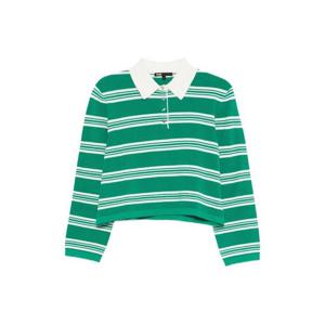 마쥬 스트라이프 긴소매 폴로 탑 MFPPU00995