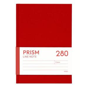 [인디고] 프리즘 280 라인 양장 노트 (B6, 32절) - 레드